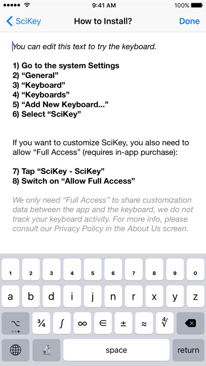 SciKey - Scientific Keyboard screenshot-3