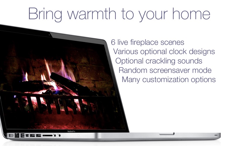 fireplace screensaver & wallpaper hd with relaxing crackling fire sounds (free version) iphone screenshot 2