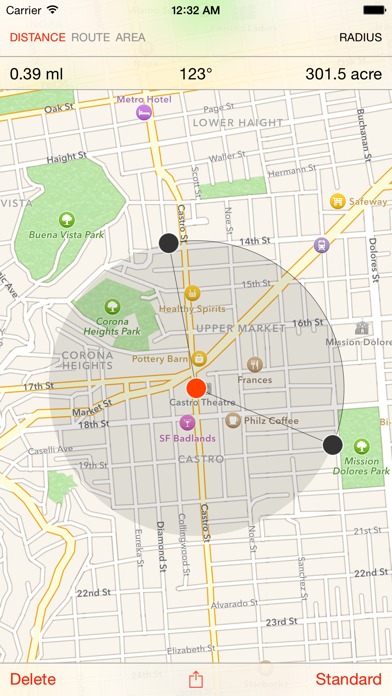 Map Tools - area, distance, radius and angle measurementのおすすめ画像4