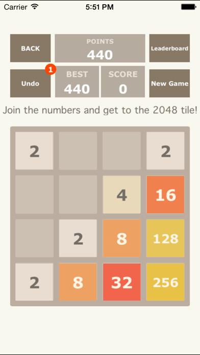 Screenshot #1 pour 2048 UP!