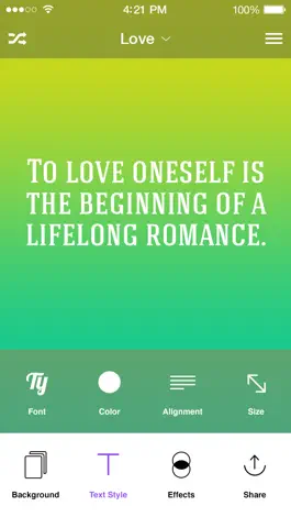 Game screenshot Kwote: A Quote Maker for Inspirational and Motivational Quotes, Sayings and Text on Photo Background Editor apk