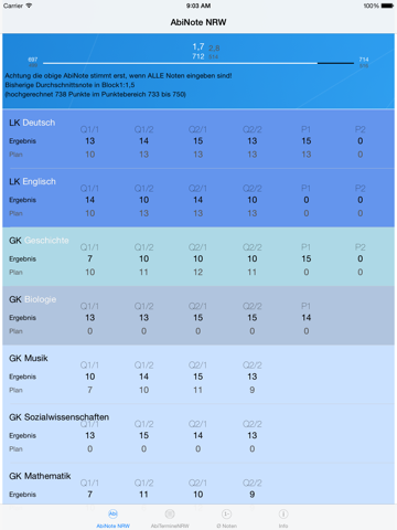 Screenshot #4 pour AbiNotenRechner NRW
