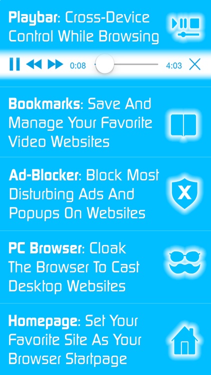 Video & TV Cast for Chromecast: Best Browser to cast and stream webvideos and local videos on TV & Displays screenshot-3