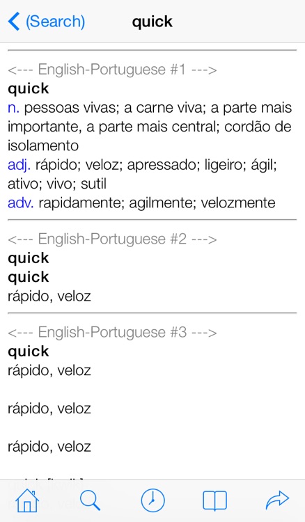 QuickDict Portuguese-English