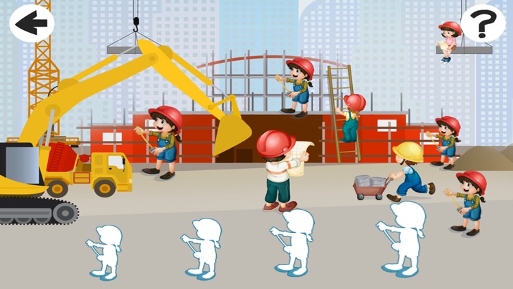 A Sizing Game; Learn and Play for Children on a Construction Site