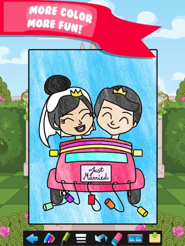 Screenshot #6 pour Princess Coloring Book Drawing Doodle - Draw Game for Toddler Preschool Kids!