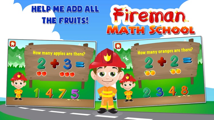 Fireman Math School: Toddler and Preschool Kids Learning Games Free
