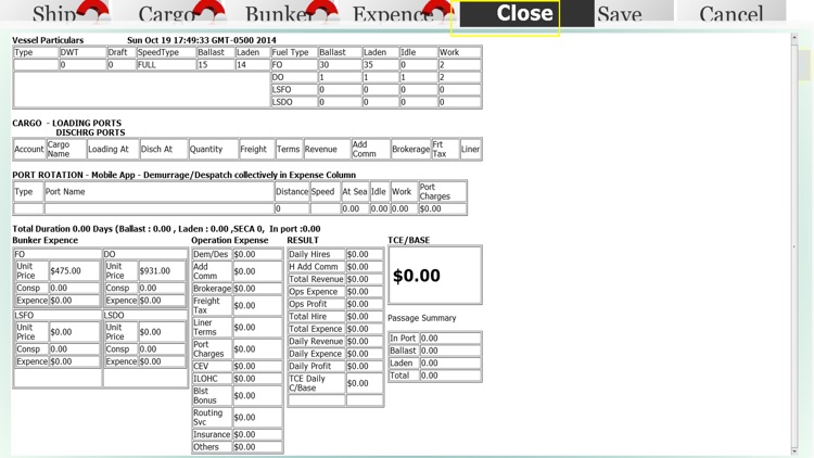 Voyage Estimation and Calculation screenshot-4