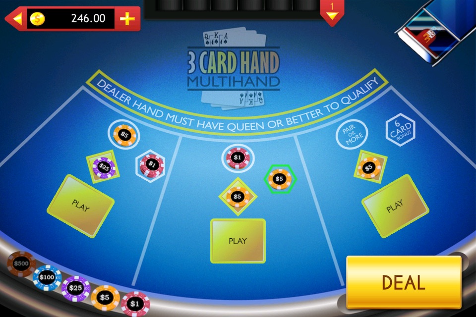 MultiHand - 3 Card Hand screenshot 2