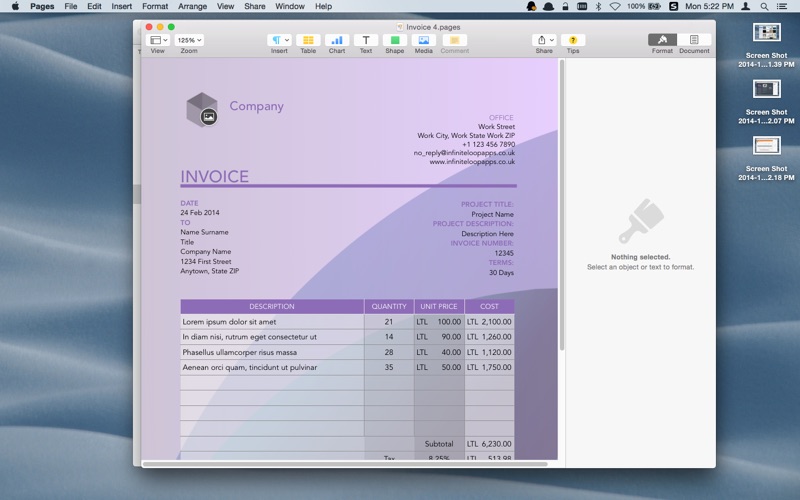 Templates for iWork-Pages thumbnail 4