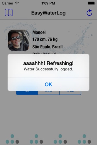 EasyWaterLog for FitBit, log your daily water intake easier screenshot 3