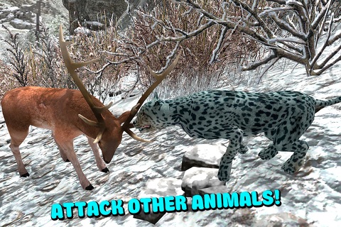 Wild Snow Leopard Survival Simulator 3D screenshot 2