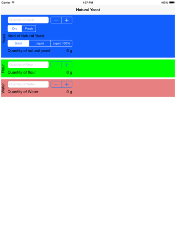 Yeast Calculator iPad screenshot