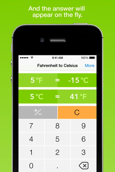 Fahrenheit To Celsius, the fastest temperature converter