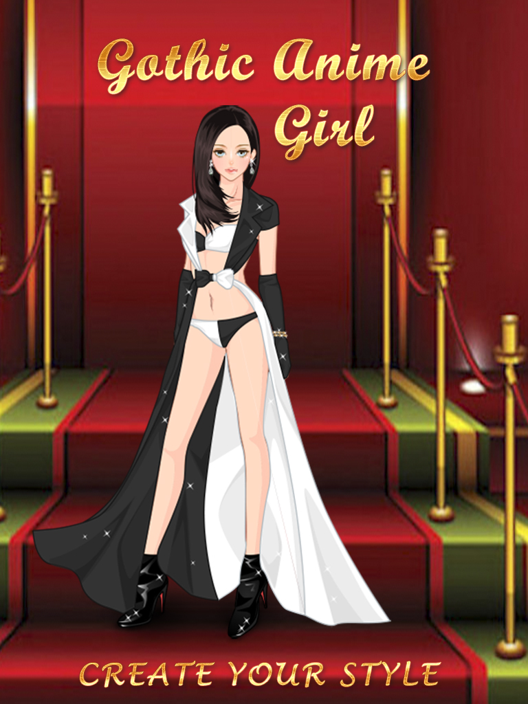 Gothic Anime Girl Salon. Pretty makeover game about crazy dresses.