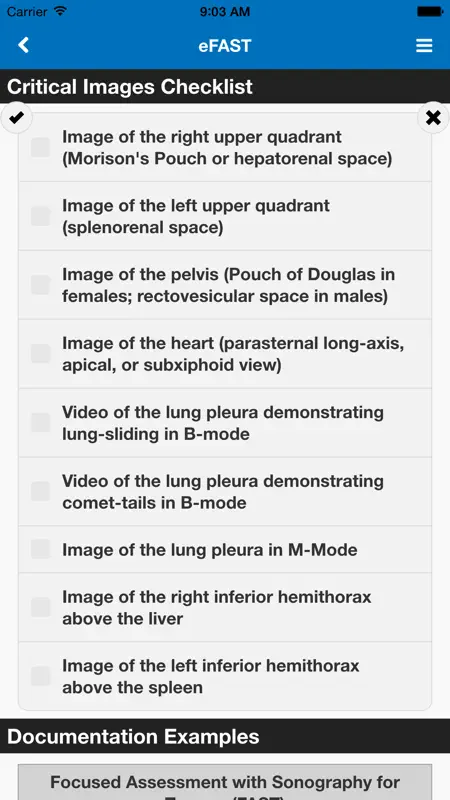 SonoSupport: a clinical emergency medicine and critical care ultrasound reference tool screenshot 3 of 5