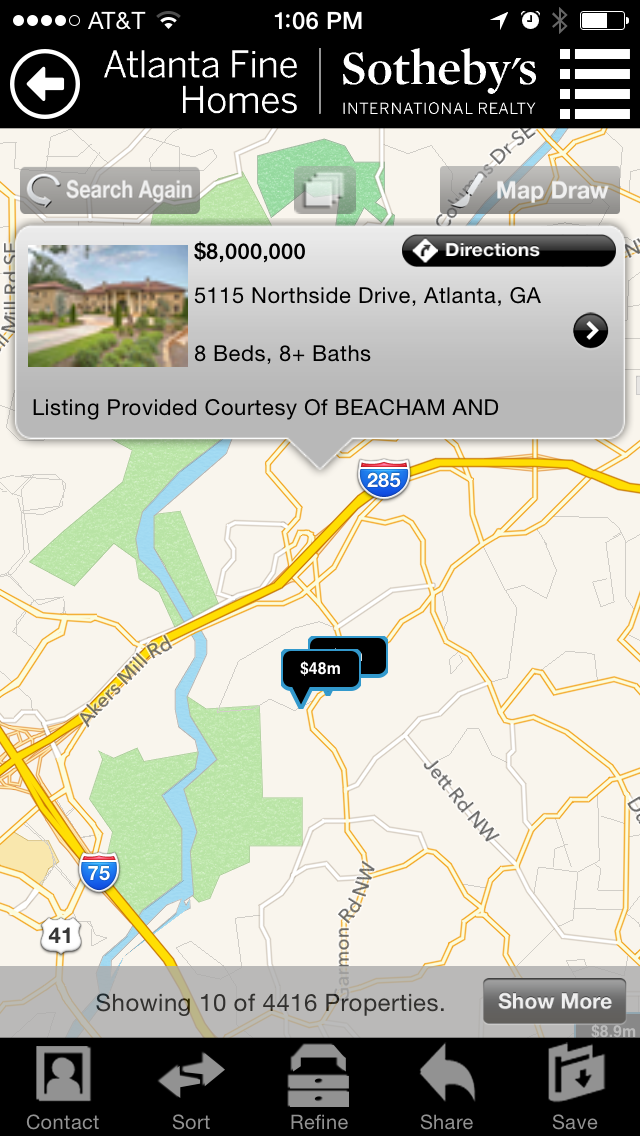 Atlanta Fine Homes SIR iPhone screenshot 4 - Lifestyle app