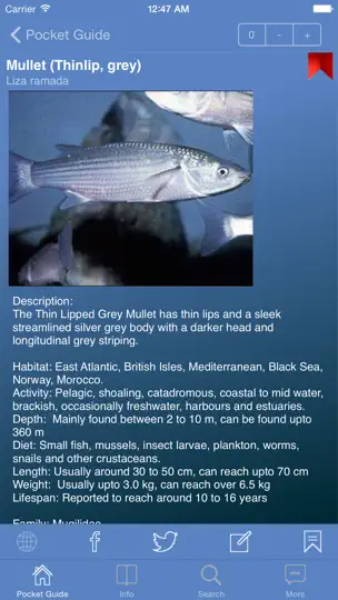Screenshot von Pocket Guide UK Sea Fishing Lite auf dem iPhone 2