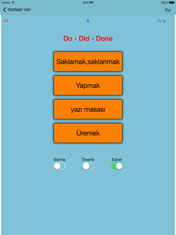 Screenshot #6 pour ingilizce Kelime Ezber