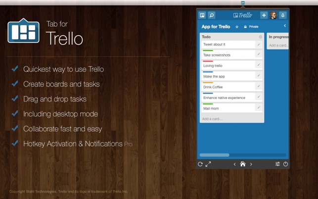 Tab for Trello on the Mac App Store