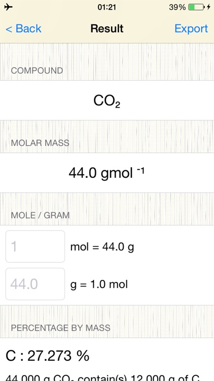 Chemistry Mole Calculator