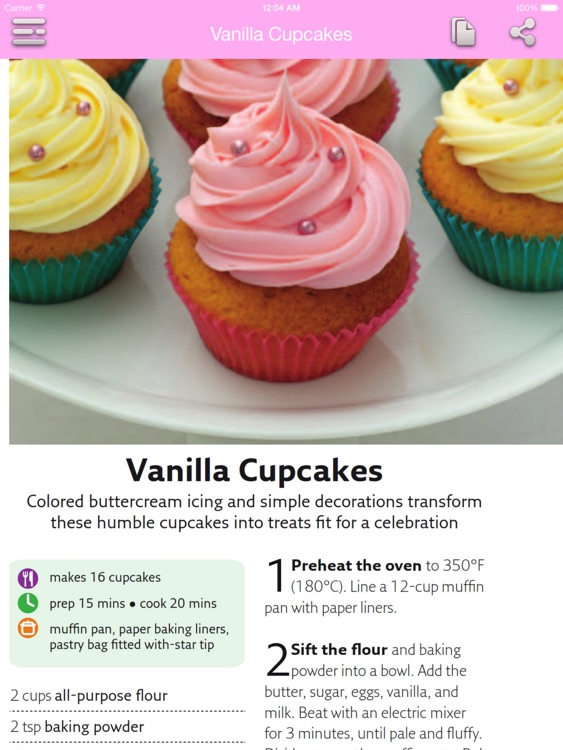 Dessert & Cake Recipes for iPad