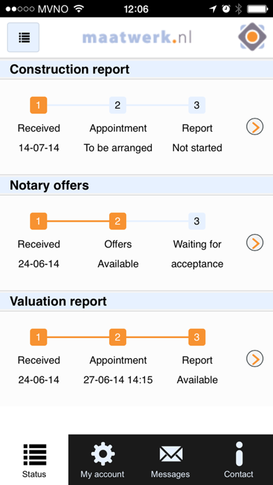 maatwerk.nl app screenshot