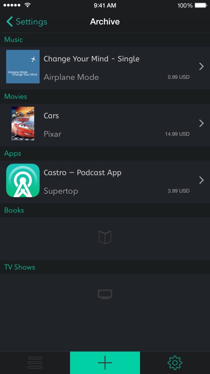 Mentio - App Movie Music Book Wish List