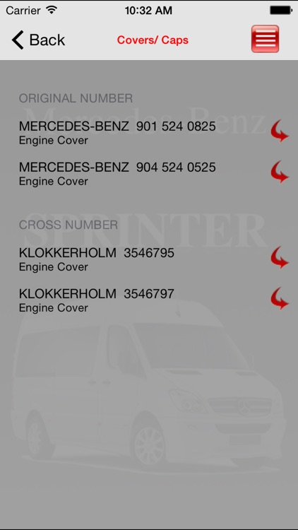 Autoparts Mercedes-Benz SPRINTER