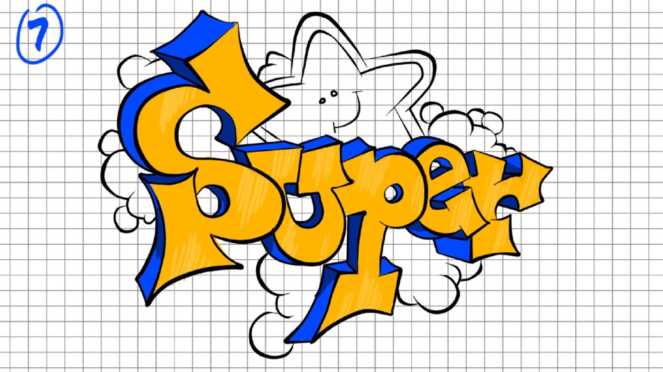 #2. Drawing Lesson Graffiti Fan (iOS) 由: Mariya Ivanova