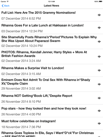 Fan Club - Rihanna edition iPad screenshot 4 - Entertainment app