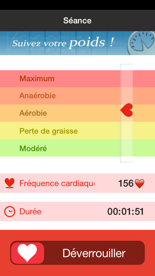 Screenshot #2 pour HR Tracker, Suivez votre fréquence cardiaque pendant l'effort