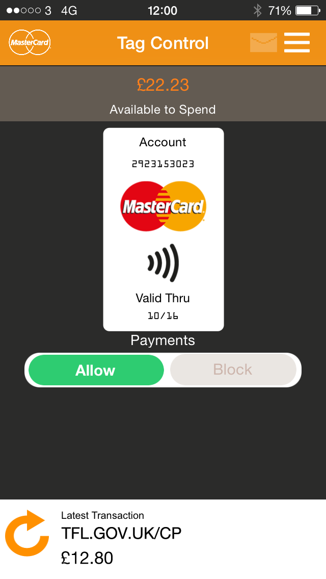 MasterCard Tag Control screenshot 4