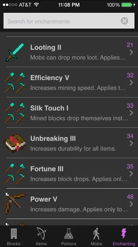 MineIDs: All Item, Block, Mob, Potion, and Enchantment ID Names for