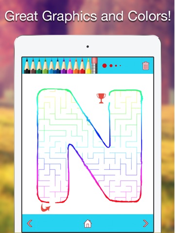 ABC Maze Coloring Book - Fun with the Alphabet for Kids and Toddlers screenshot 3