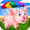 Little Piggy - Oink Oink - Pigs Sports Parachute Glide!