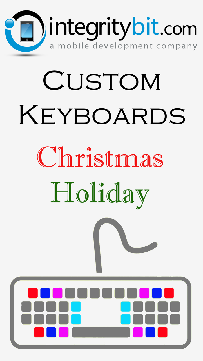 Christmas Holiday Keyboard Background Color Themes for iPhone iPad iPod