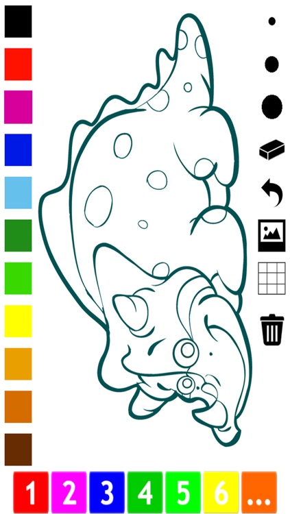 A Dinosaurs Coloring Book for Children: Learn to color with dinos screenshot-3