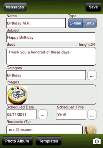 iTemplateMessages screenshot 4