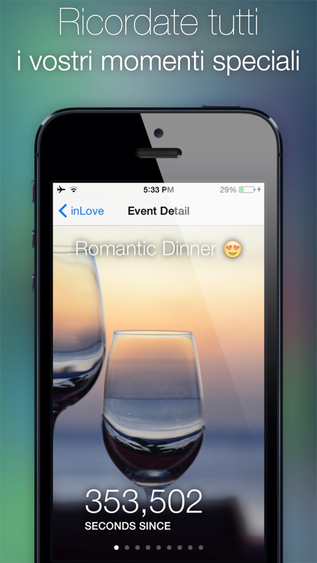 inLove - App per due conto alla rovescia dellevento diario chat privata appuntamento e flirt per coppie innamorate