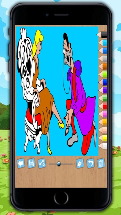 Screenshot #2 pour Pintar cuentos de hadas: juego educativo para colorear a Rapunzel o Cenicienta para niños