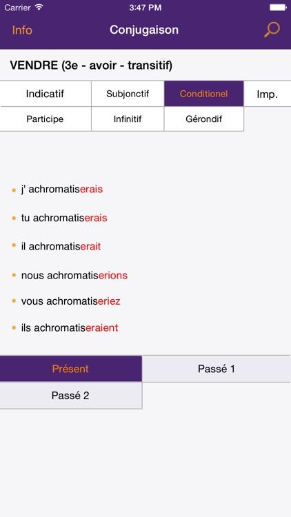French Verbs Conjugations - Free App made by teachers