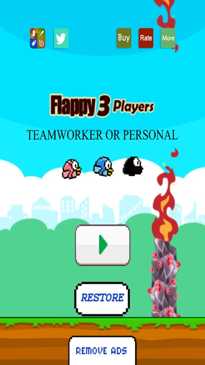 Flappy 3 Players Colorful