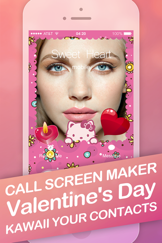 Call Screen Maker Pro - Pink Valentine's Day Special for iOS 8 screenshot 3