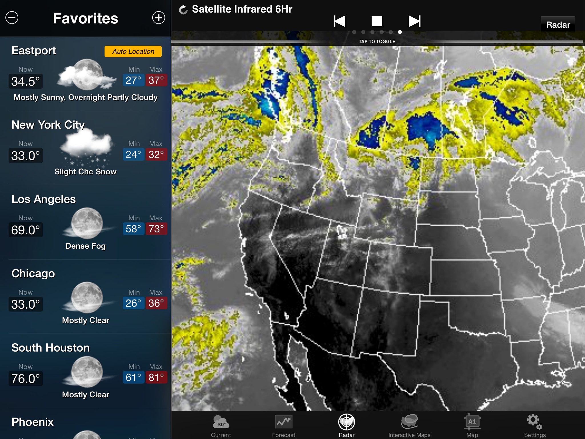 NOAA Weather and Radar for iPad screenshot 2