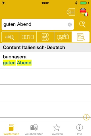 German <-> Italian Talking Dictionary Global Mondadori Langenscheidt screenshot 3