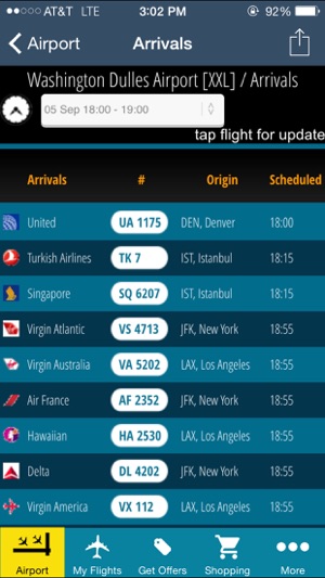 Washington Dulles Airport (IAD/BWI/DCA ) Flight Tracker rada(圖3)-速報App