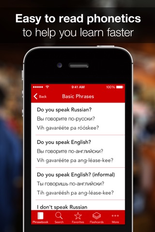 SpeakEasy Russian Phrasebook screenshot 2