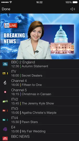 Capture d'écran de EyeTV Mobile sur iPhone 2