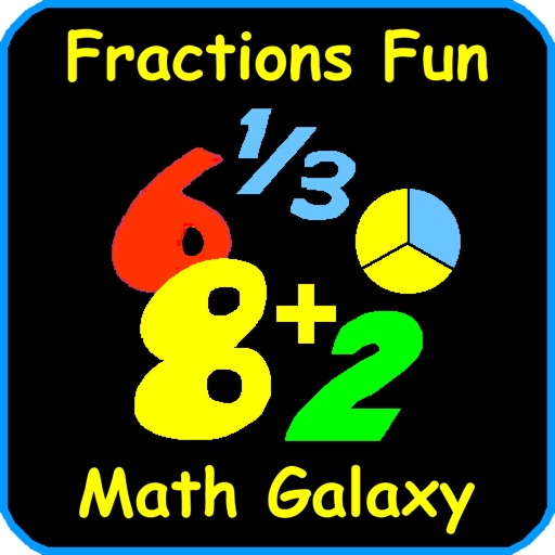 Math Galaxy Fractions Fun Icon